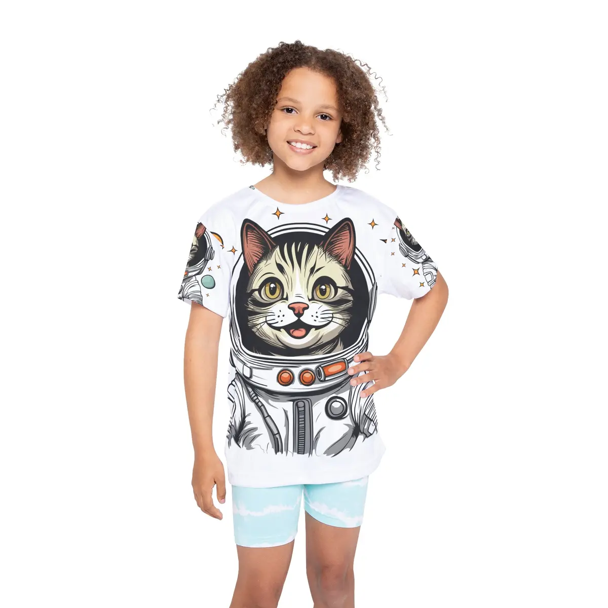 Kids Sports Jersey (Aop) - Astronaut Cat 1