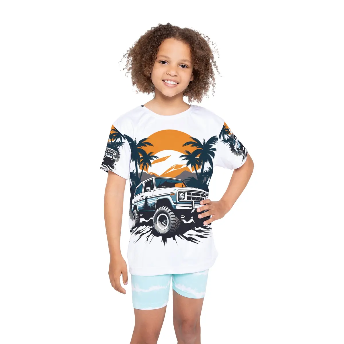 Kids Sports Jersey (Aop) - Retro Off-Road Vehicle 1