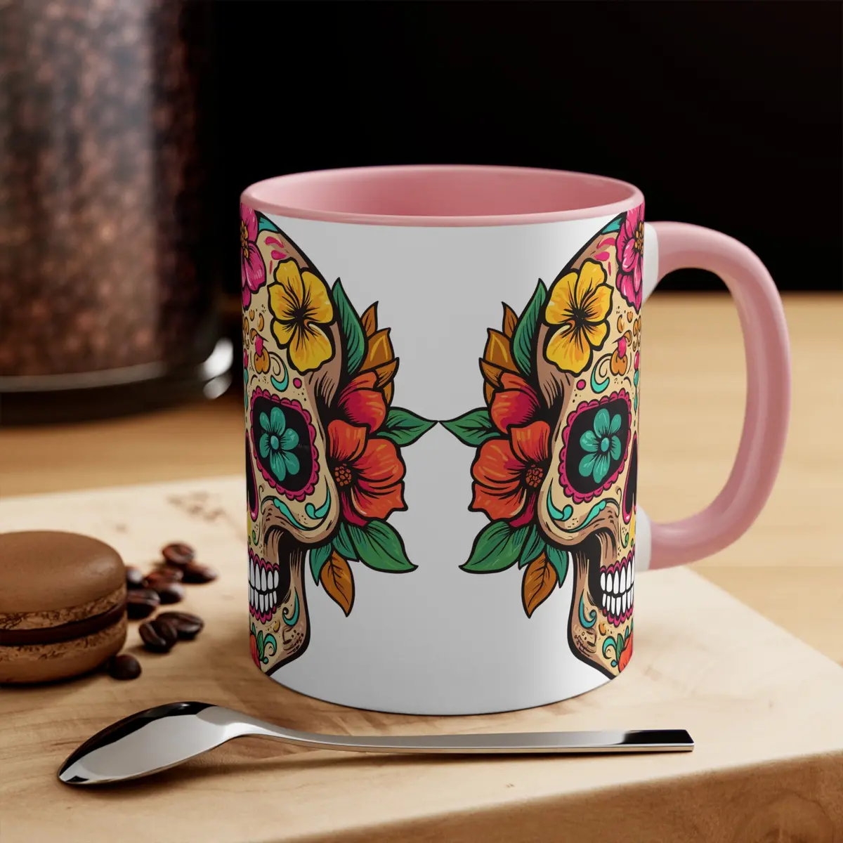 Accent Mugs - Coco Floral Skull 1