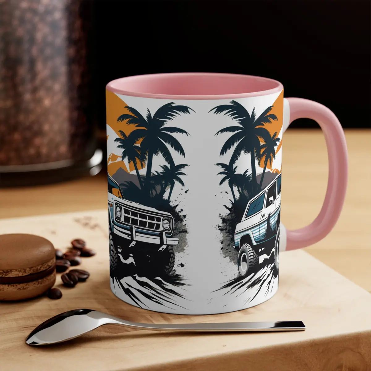Accent Mug - Retro Off-Road Vehicle 1