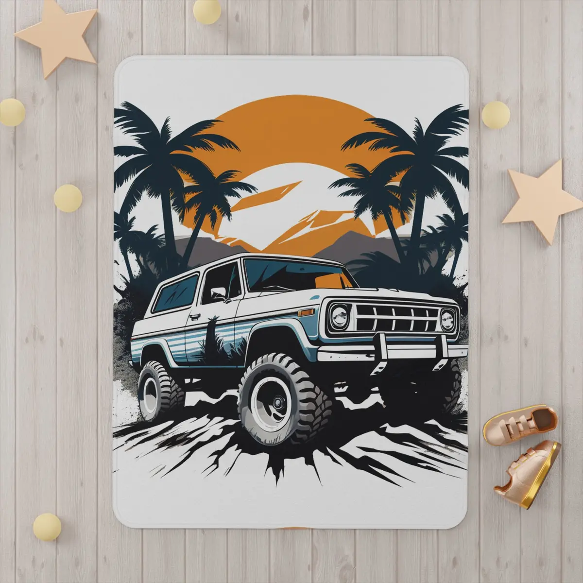 Toddler Blanket - Retro Off-Road Vehicle 1