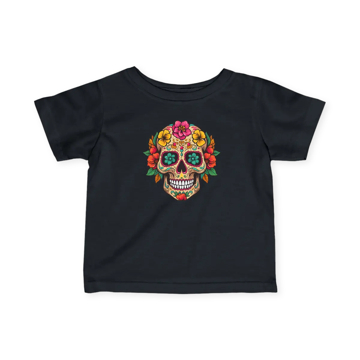 Infant Fine Jersey Tee - Coco Floral Skull 1