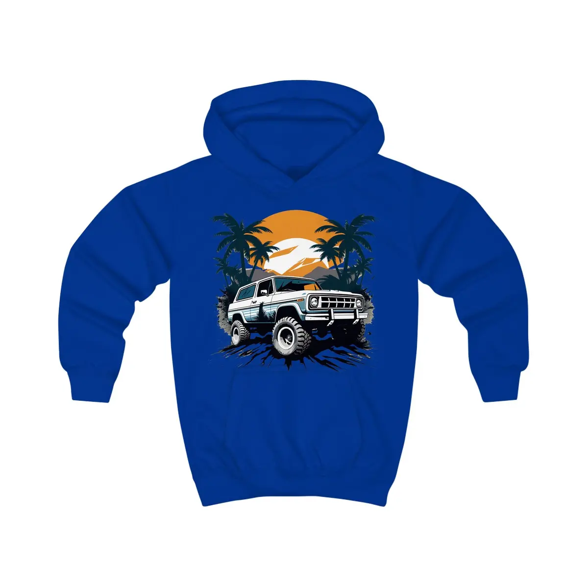 Kids Hoodie - Retro Off-Road Vehicle 1