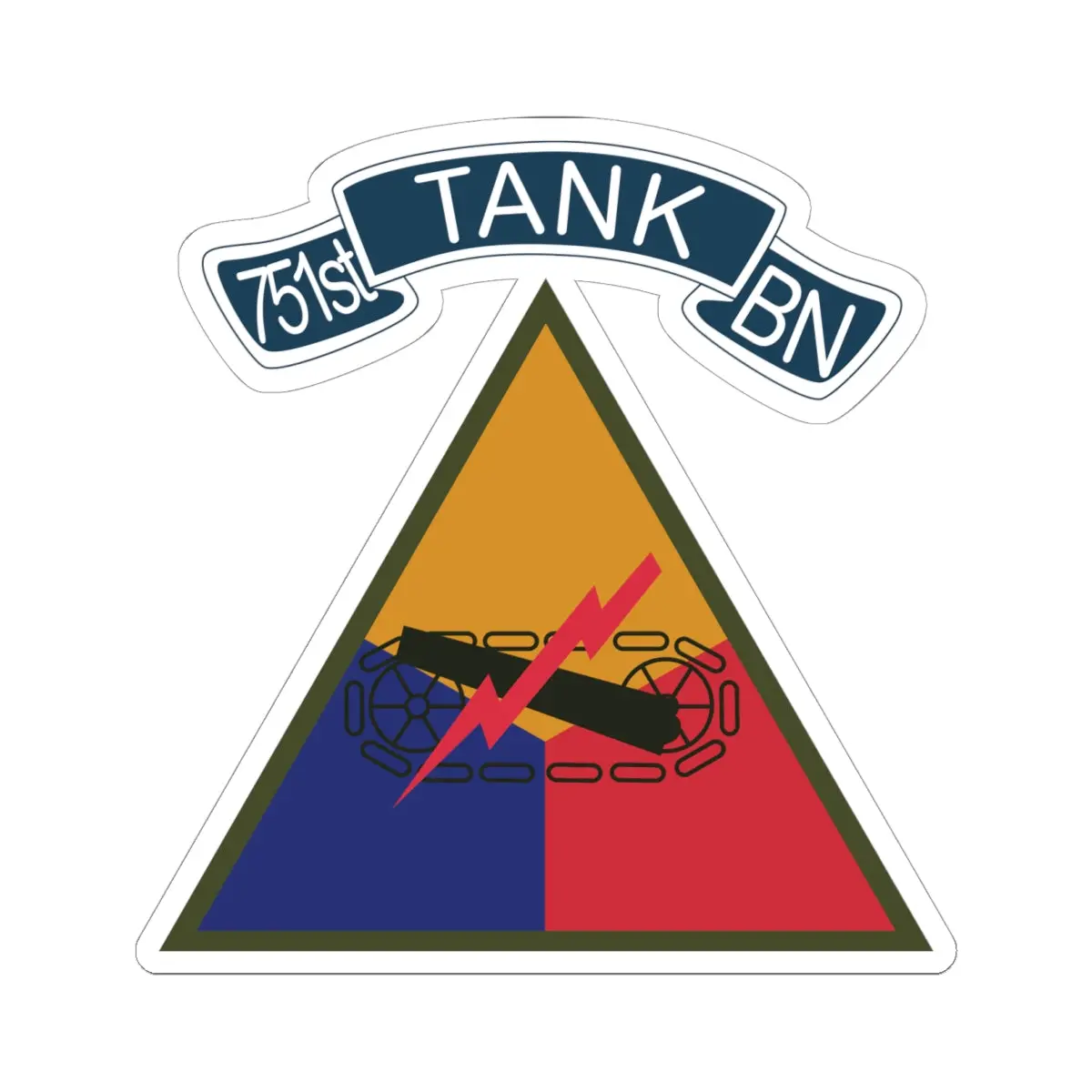 Kiss-Cut Stickers - 751St Tank Battalion Wo Bn Number Wo Txt  X 300 1