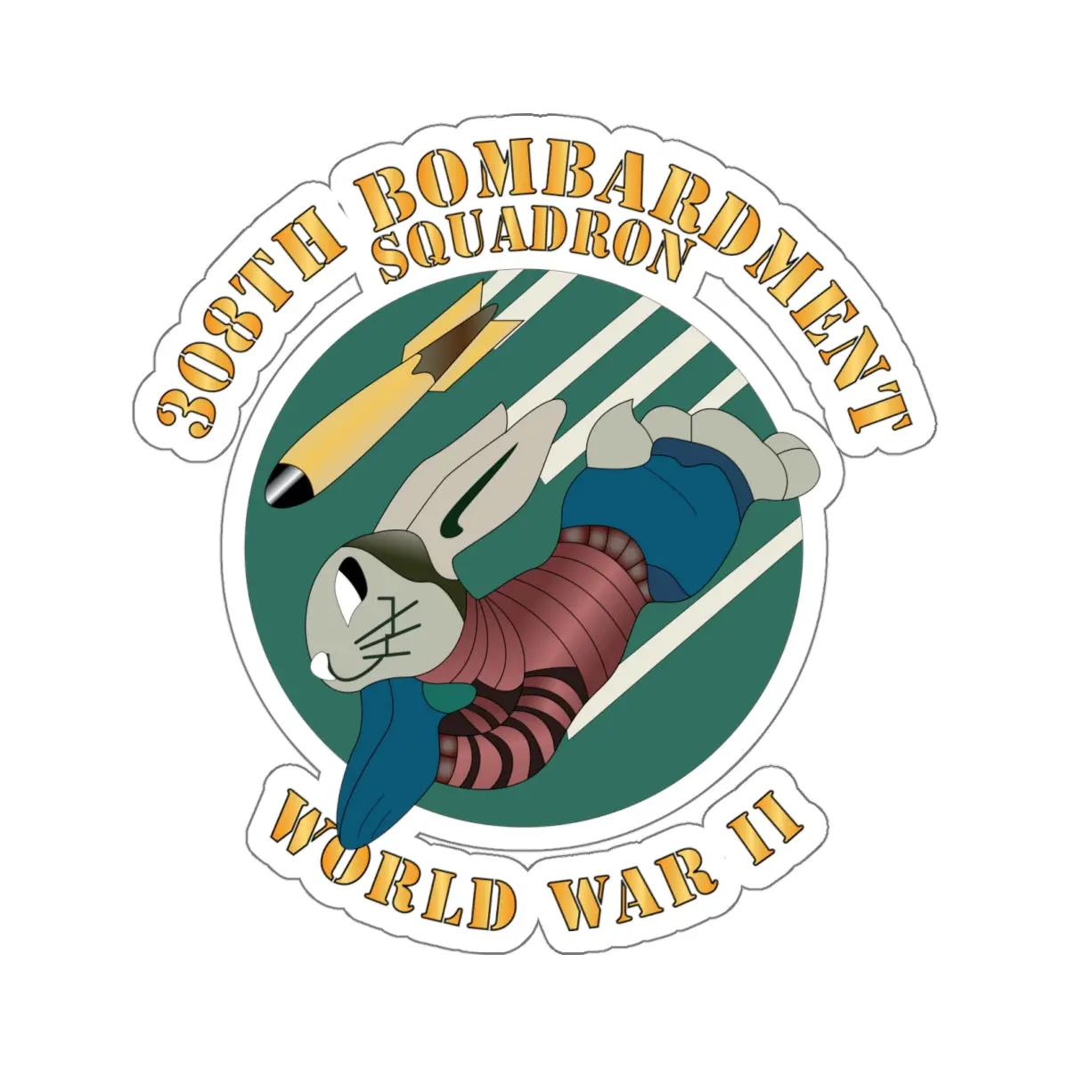 Kiss-Cut Stickers - Aac - 308Th Bombardment Squadron - Wwii X 300 1