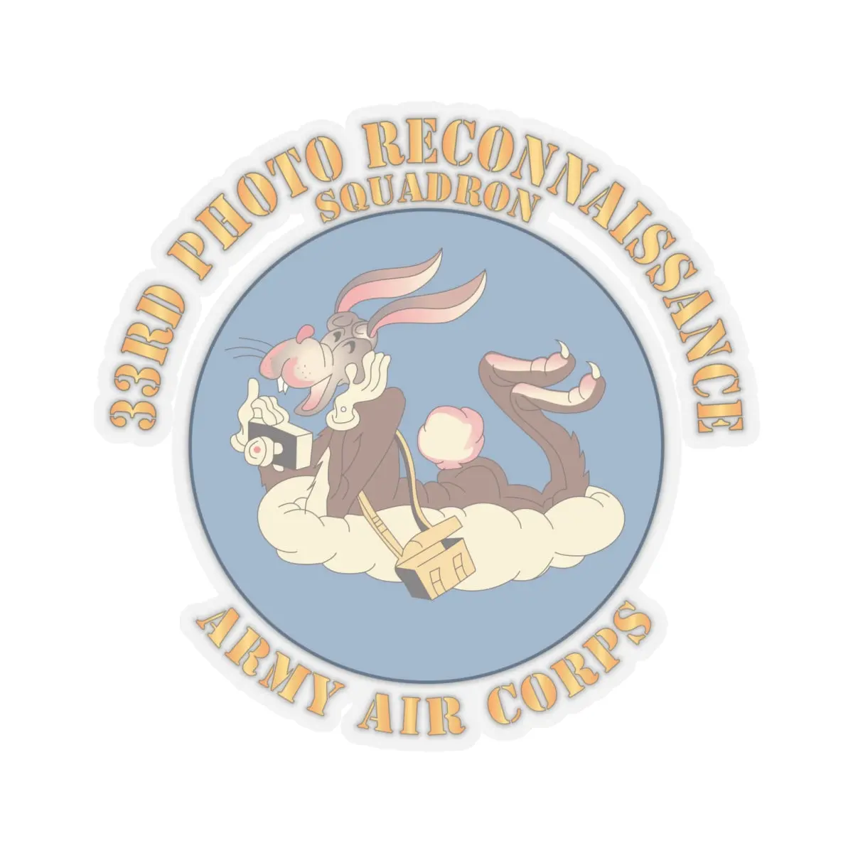 Kiss-Cut Stickers - Aac - 33Rd Photo Reconnaissance Squadron - Wwii X 300 1