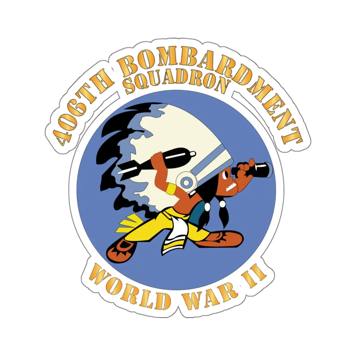 Kiss-Cut Stickers - Aac - 406Th Bombardment Squadron - Wwii X 300 1