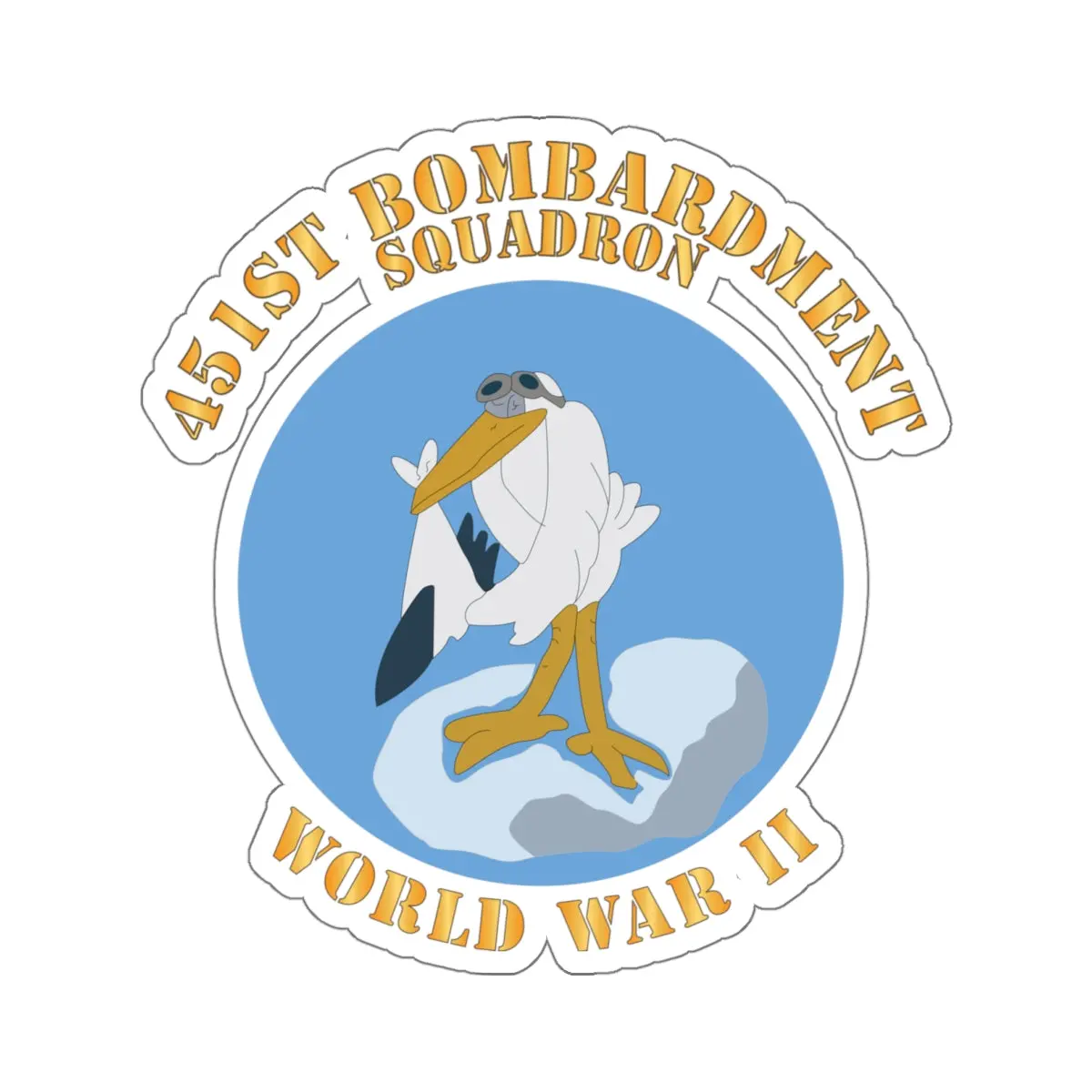 Kiss-Cut Stickers - Aac - 451St Bomb Squadron - Wwii X 300 1