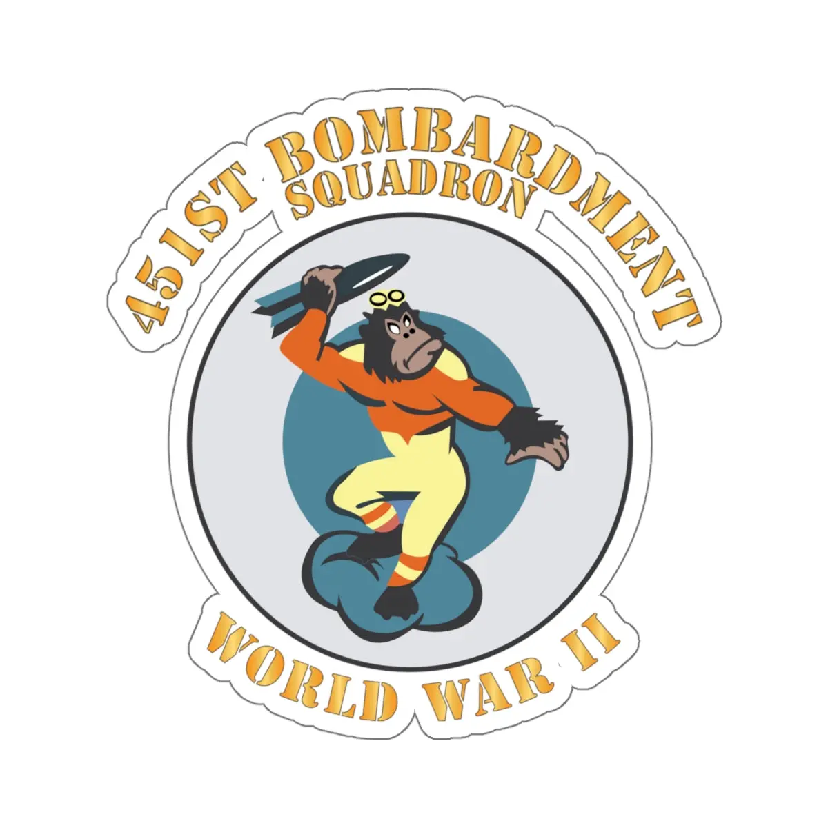 Kiss-Cut Stickers - Aac - 451St Bombardment Squadron - Wwii X 300 1