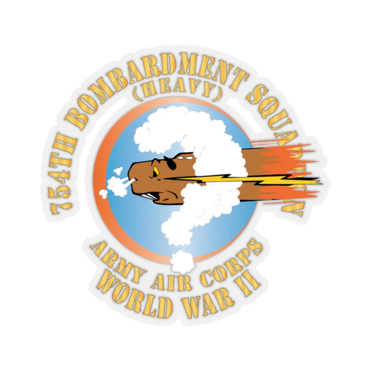 Kiss-Cut Stickers - Aac - 754Th Bombardment Squadron - Army Air Corps - Wwii X 300 1