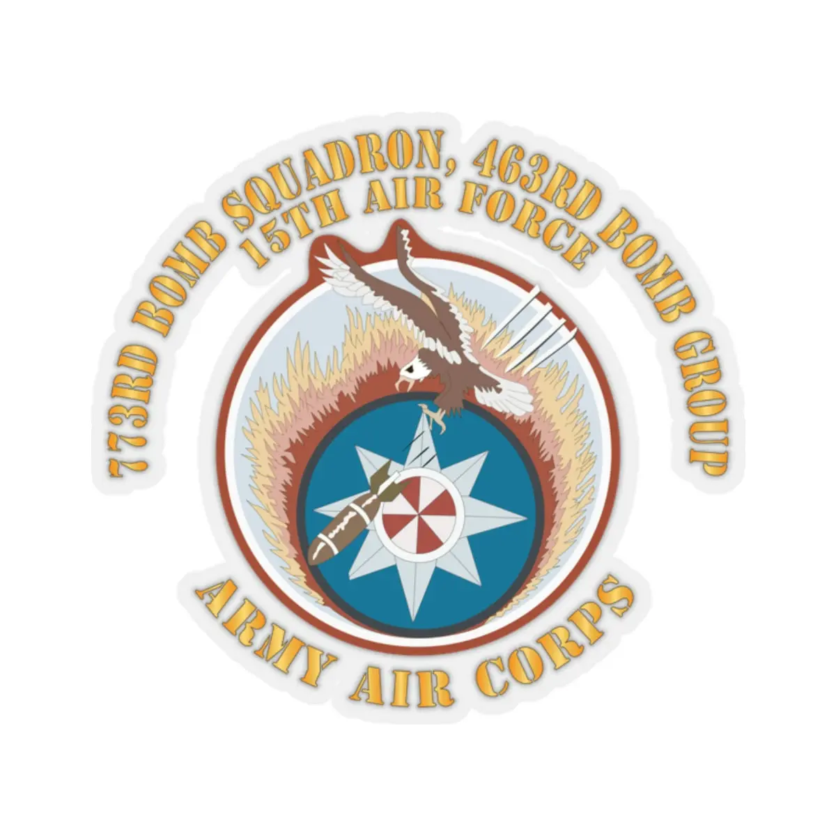 Kiss-Cut Stickers - Aac - 773Rd Bomb Squadron, 463Rd Bomb Group - 15Th Af X 300 1