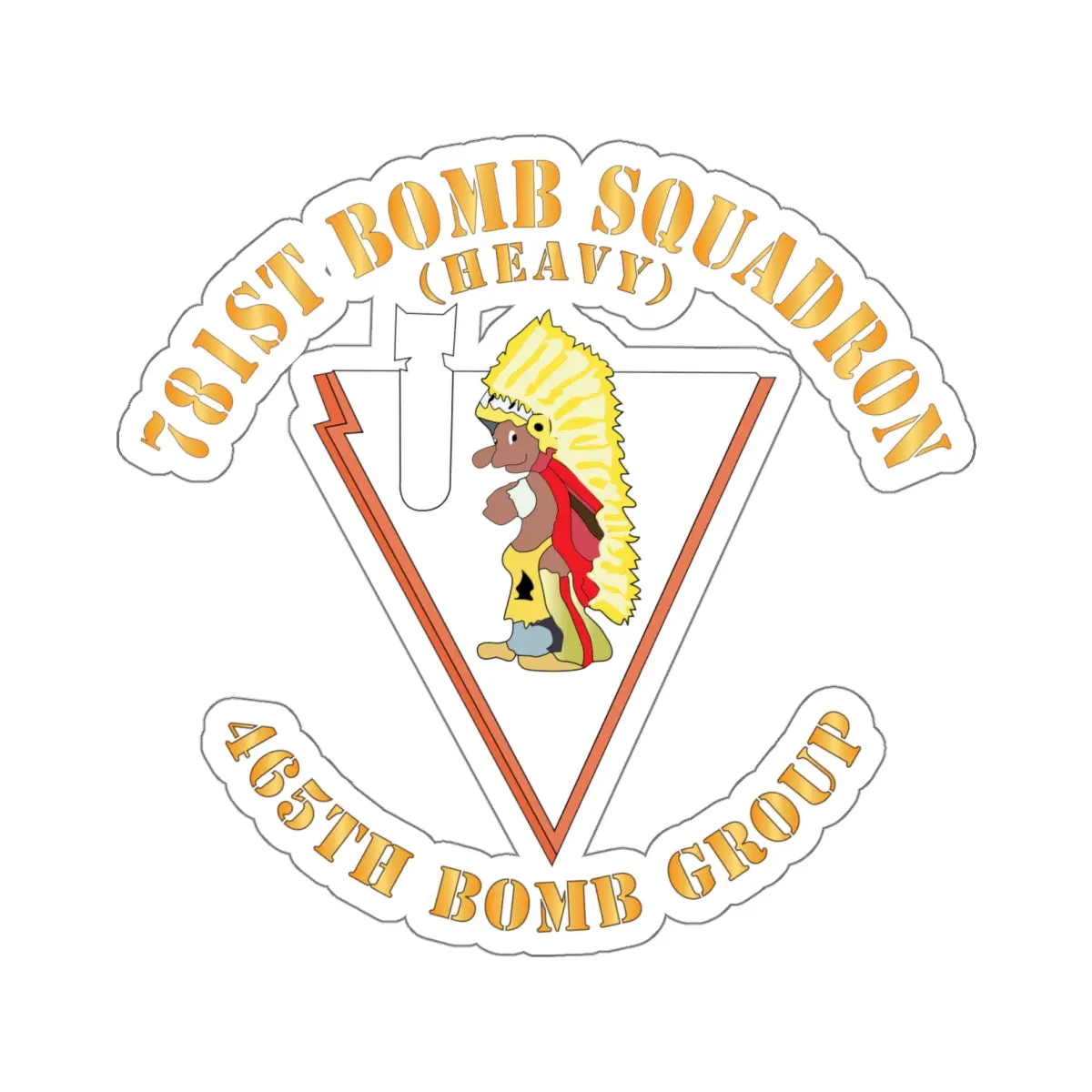 Kiss-Cut Stickers - Aac - 781St Bomb Squadron - 465Th Bg - Wwii 1