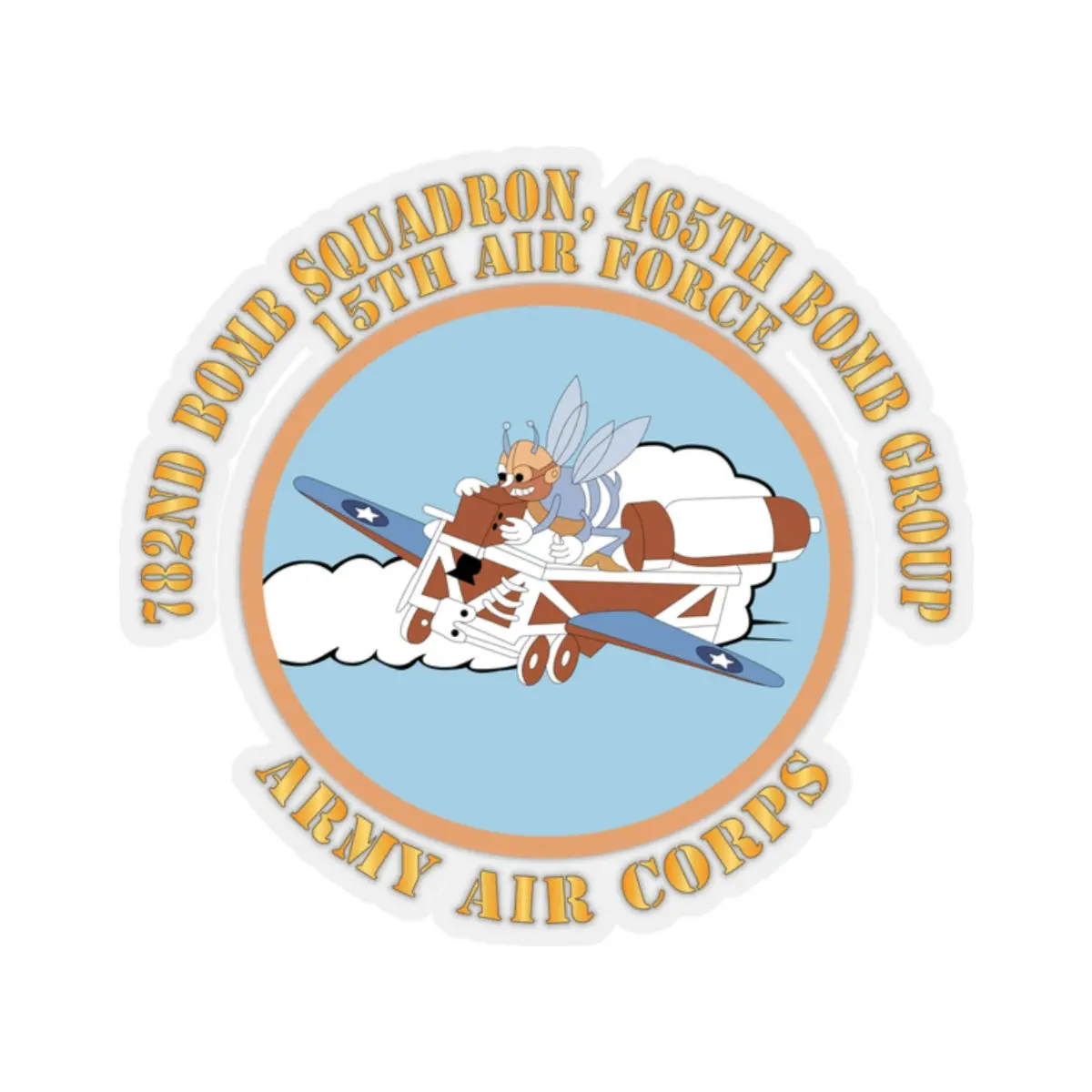 Kiss-Cut Stickers - Aac - 782Nd Bomb Squadron, 465Th Bomb Group - 15Th Af X 300 1