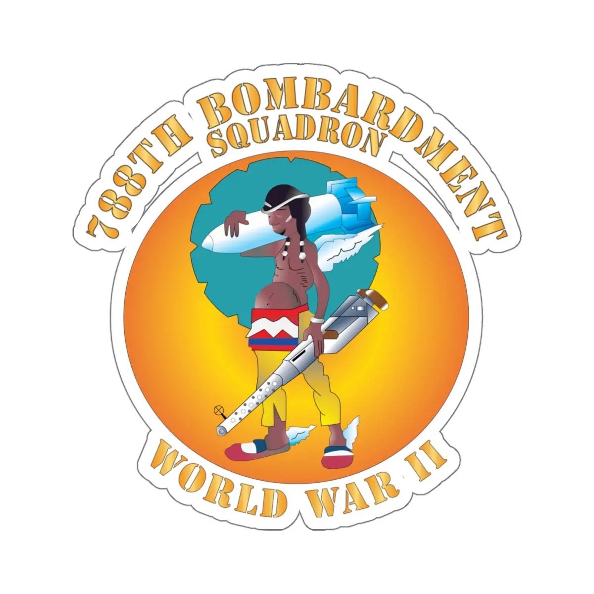 Kiss-Cut Stickers - Aac - 788Th Bombardment Squadron - Wwii X 300 1