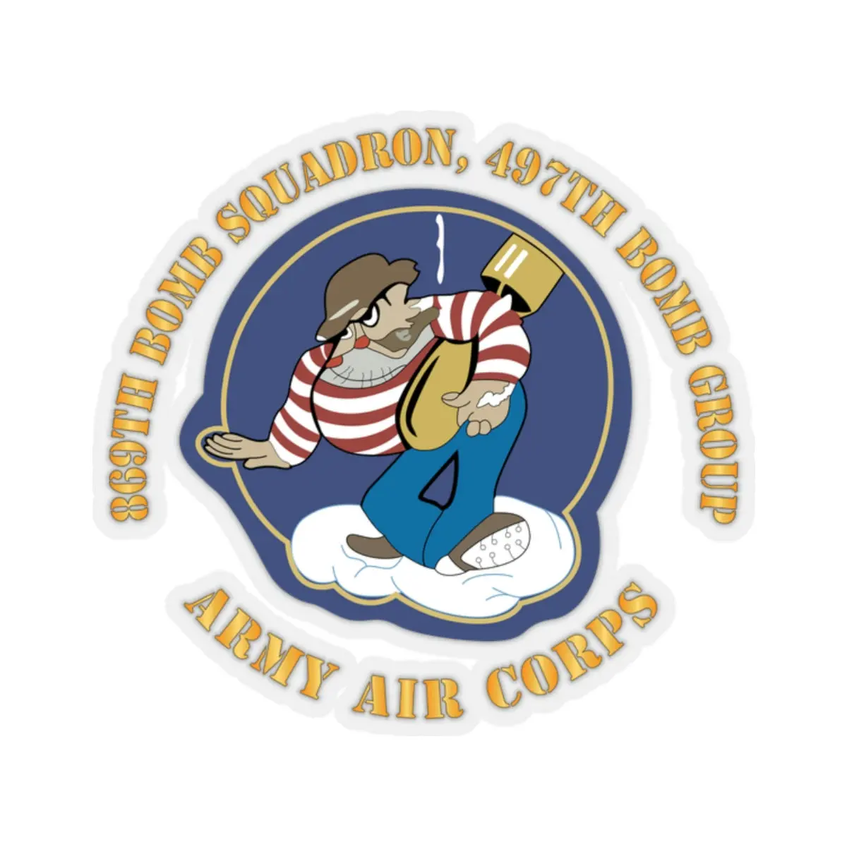 Kiss-Cut Stickers - Aac - 869Th Bomb Squadron, 497Th Bomb Group X 300 1
