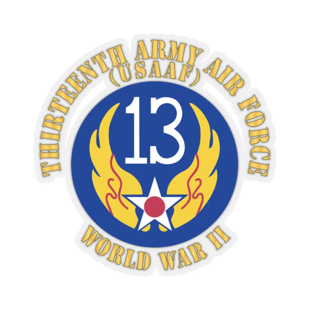 Kiss-Cut Stickers - Aac - Ssi - 13Th Air Force - Wwii - Usaaf X 300 1