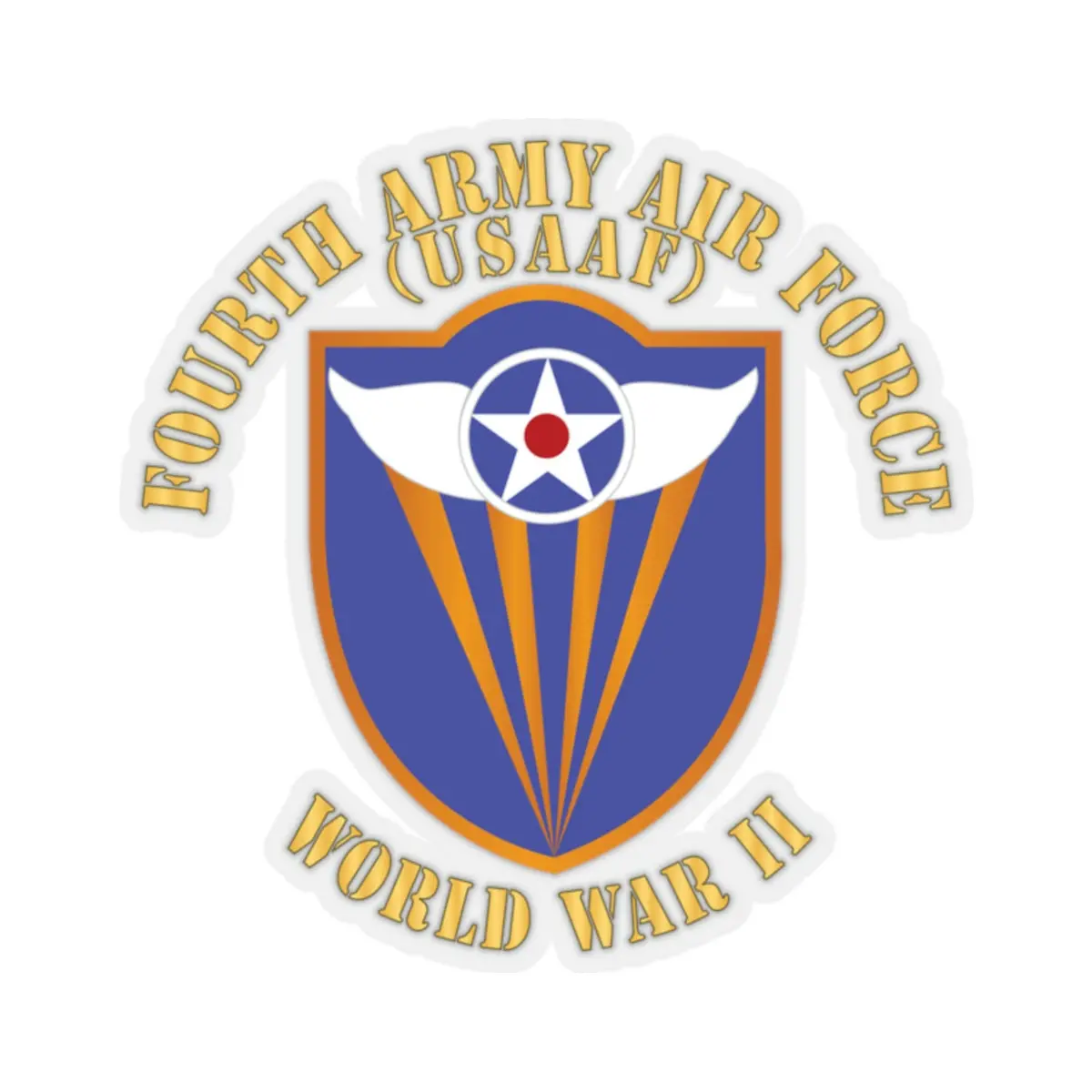 Kiss-Cut Stickers - Aac - Ssi - 4Th Air Force - Wwii - Usaaf X 300 1