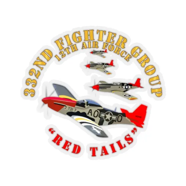 Kiss-Cut Stickers - Army - Aac - 332Nd Fighter Group - 12Th Af - Red Tail 1