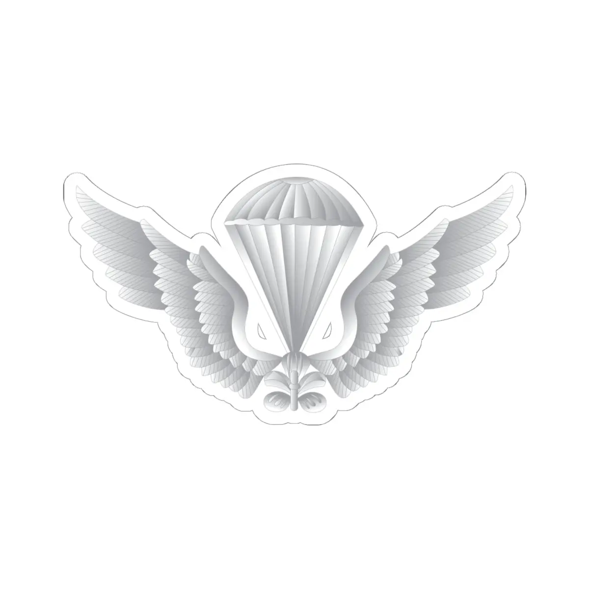 Kiss-Cut Stickers - Army Basic Parachute Badge - Korea Wo Txt 1