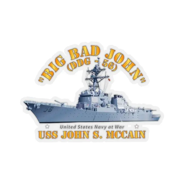Kiss-Cut Stickers - Navy - Destroyer - Uss John S Mccain - Big Bad John 1