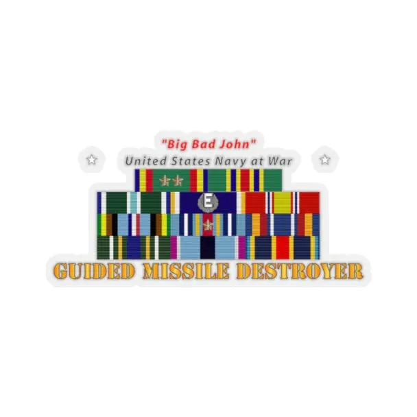 Kiss-Cut Stickers - Navy - Destroyer - Uss John S Mccain - Ships Ribbons Only 1