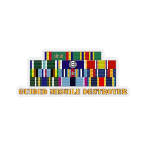 Kiss-Cut Stickers - Navy - Destroyer - Uss John S Mccain - Ships Ribbons Only V1 1