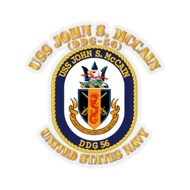 Kiss-Cut Stickers - Navy - Uss John S. Mccain (Ddg-56) 1