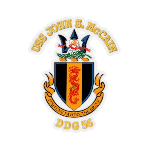 Kiss-Cut Stickers - Navy - Uss John S. Mccain (Ddg-56) Wo Bakgrd 1