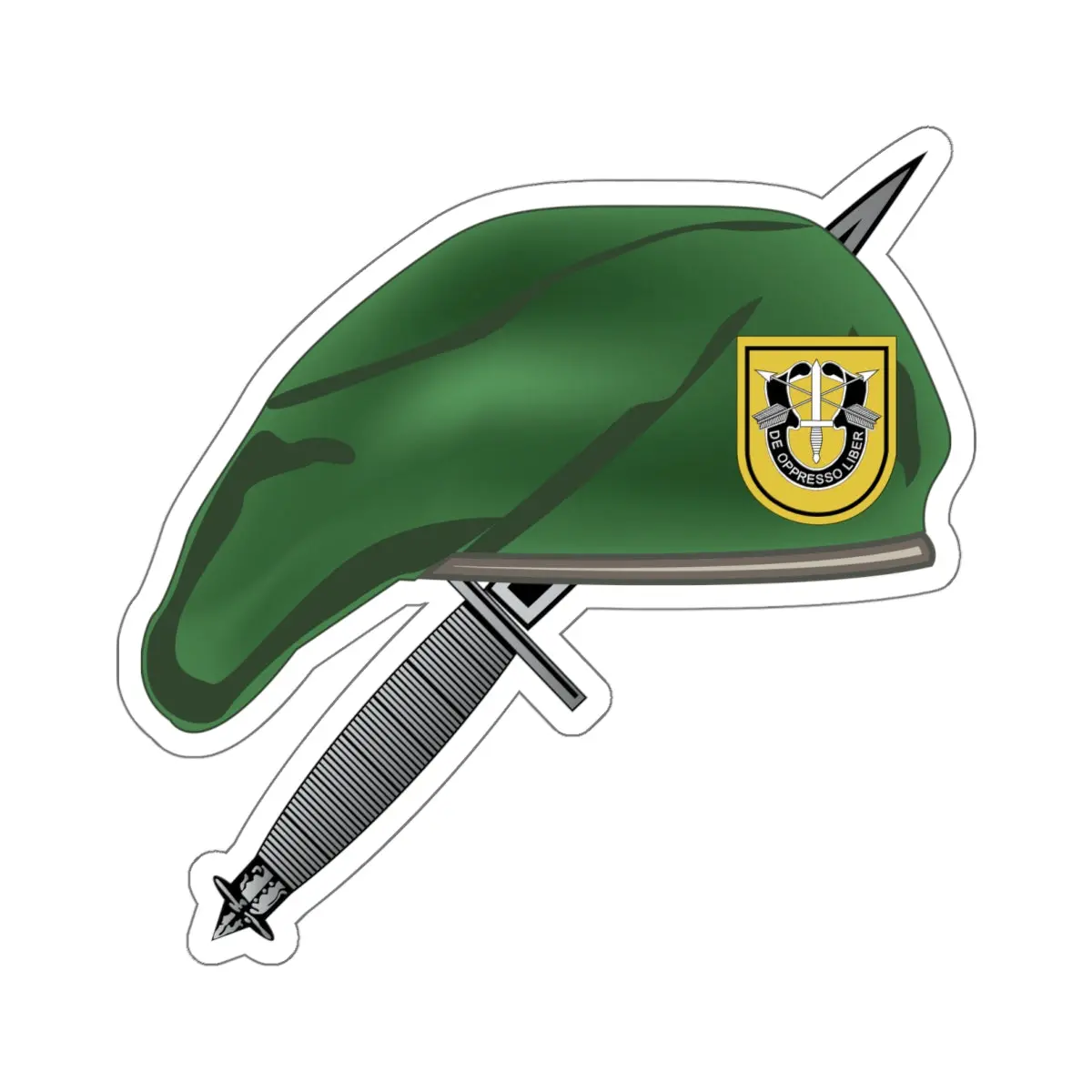 Kiss-Cut Stickers - Sof - 1St Sfg Beret And Dagger X 300 1