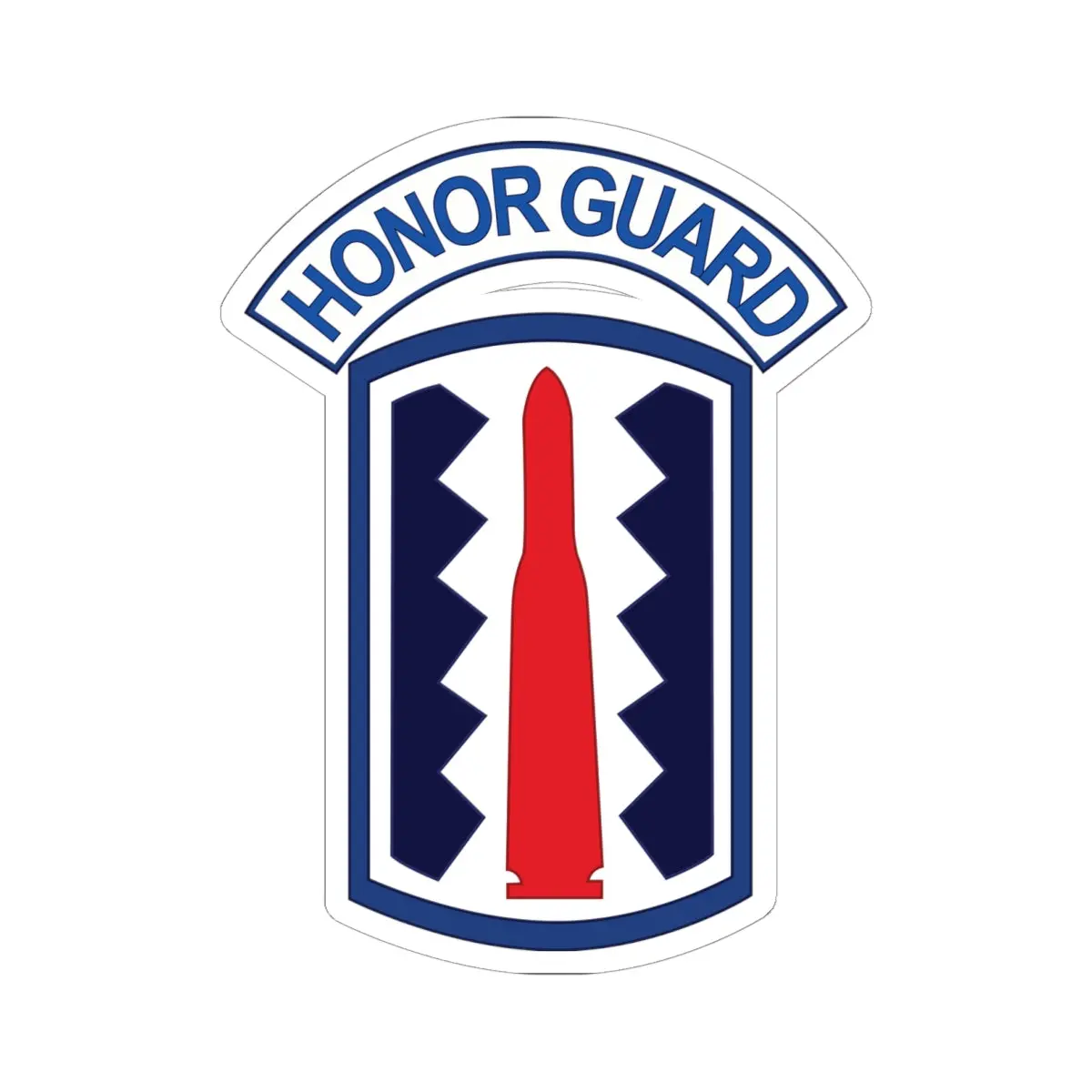 Kiss-Cut Stickers - Ssi - 197Th Infantry Brigade - Honor Guard - Sledgehammer Wo Txt X 300 1