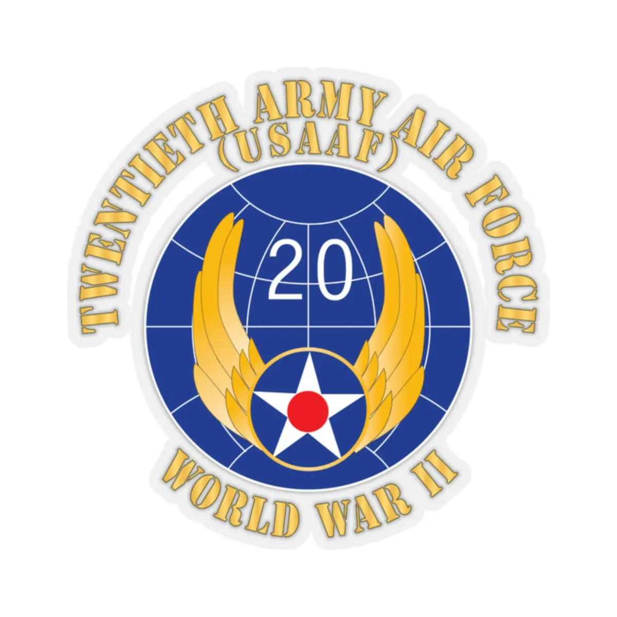 Kiss-Cut Stickers - Ssi - Aac - 20Th Air Force - Wwii - Usaaf X 300 1