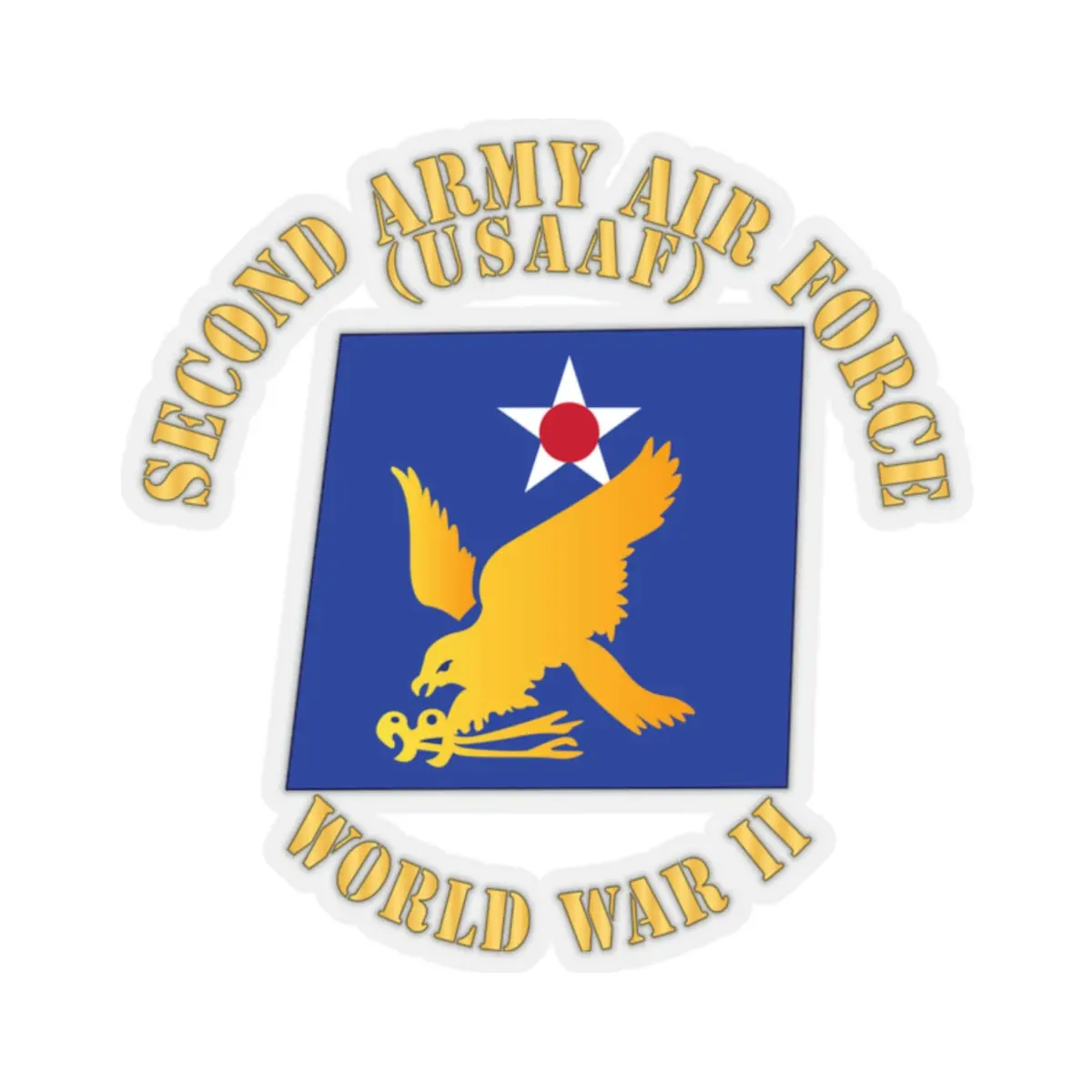 Kiss-Cut Stickers - Ssi - Aaf - 2Nd Air Force - Wwii - Usaaf X 300 1