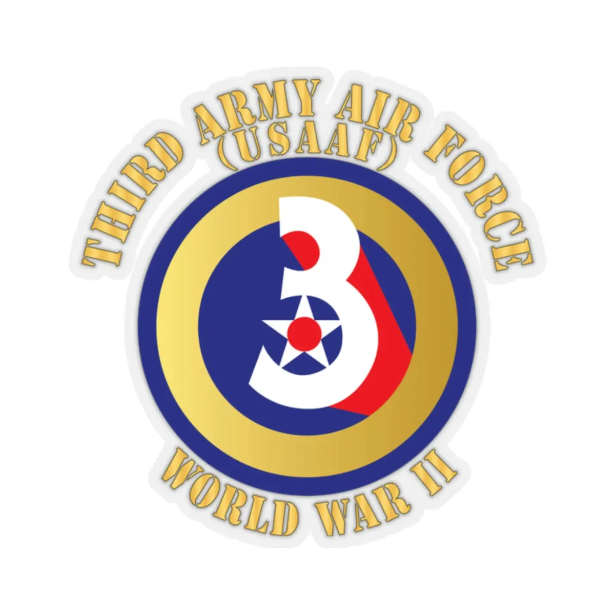 Kiss-Cut Stickers - Ssi - Aaf - 3Rd Army Air Force - Wwii - Usaaf X 300 1