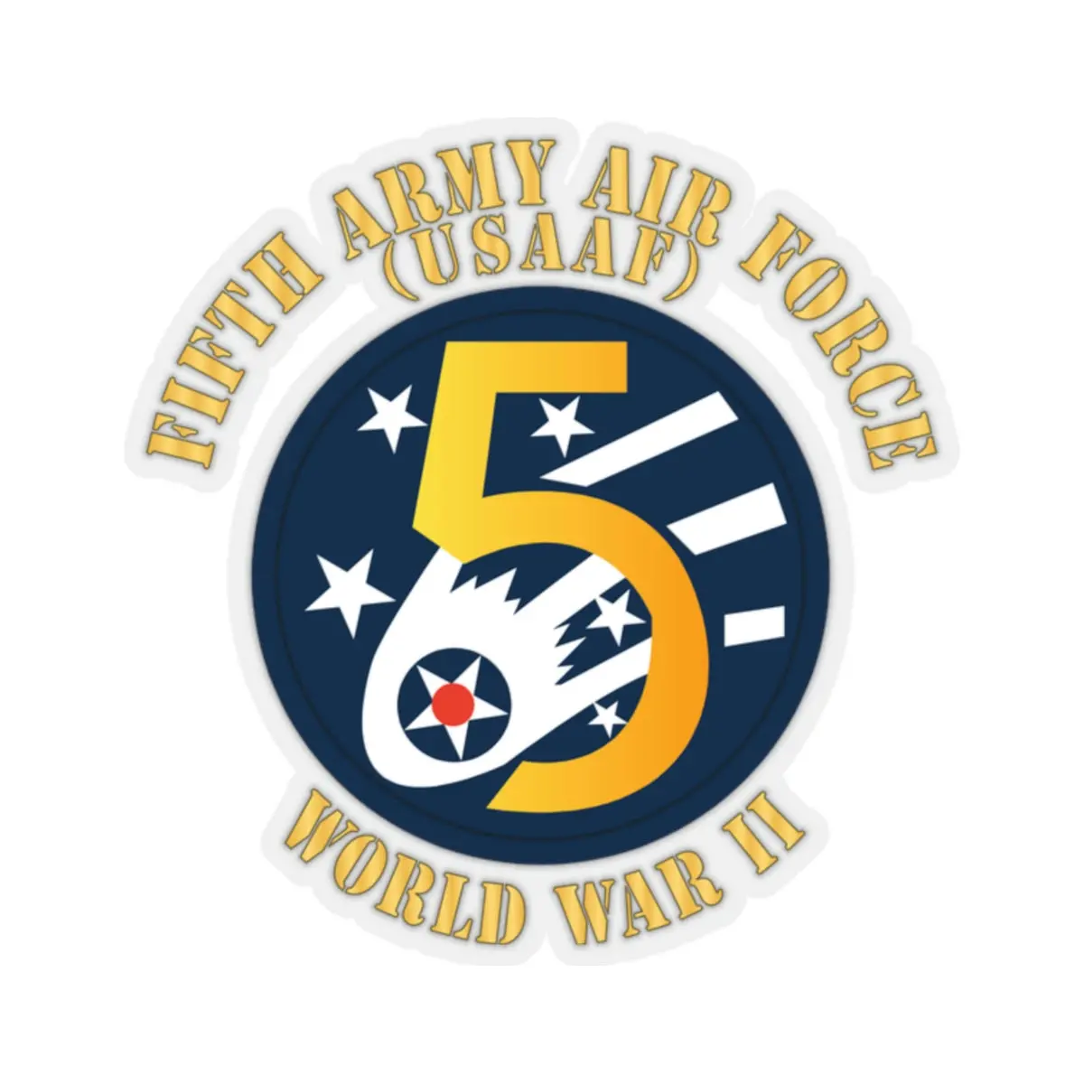 Kiss-Cut Stickers - Ssi - Aaf - 5Th Air Force - Wwii - Usaaf X 300 1
