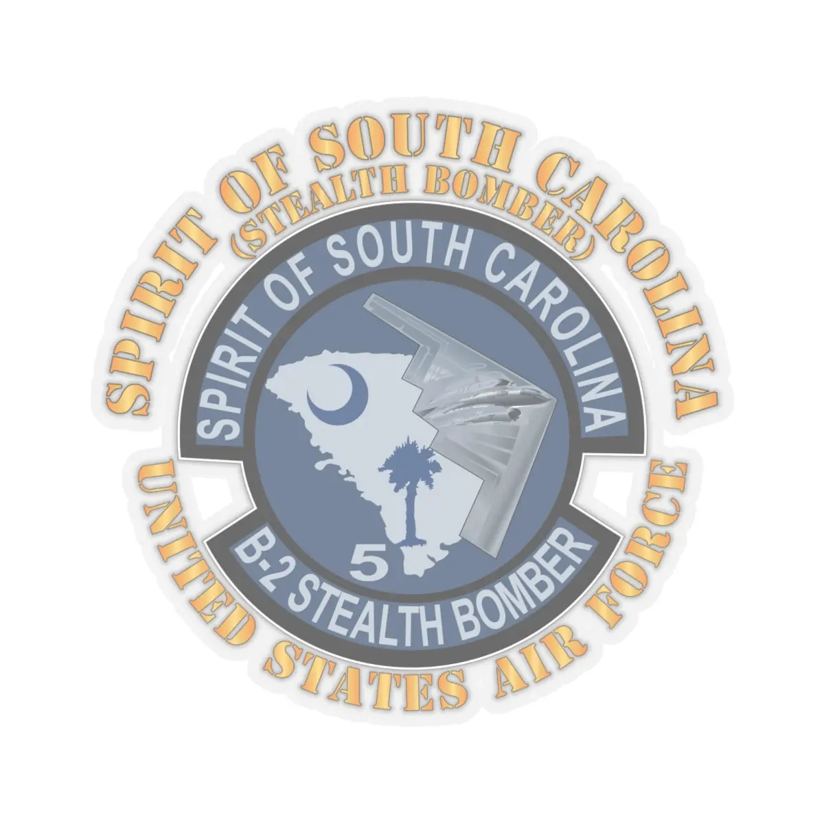 Kiss-Cut Stickers - Usaf - B2 - Spirit Of South Carolina Stealth Bomber X 300 1