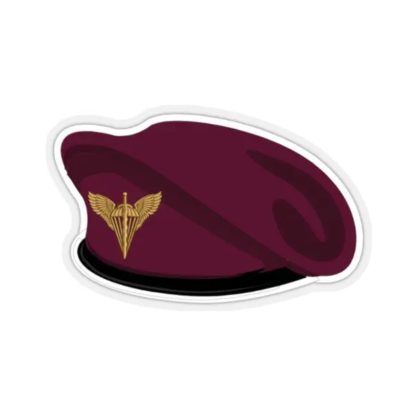 Kiss-Cut Stickers - Ukraine - Ukraine Air Assault Forces - Maroon Beret W Badge X 300 1