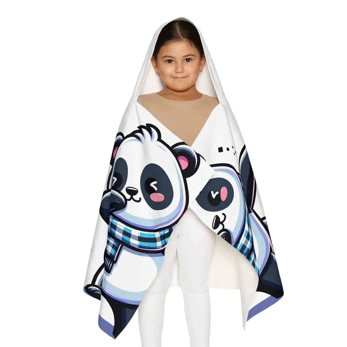 Hooded Towel For Kids - Cute Panda Dancing 1