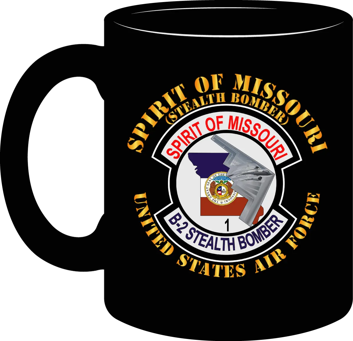 Usaf - B2 Liberator, Spirit Of Missouri, Stealth Bomber - Mug 1