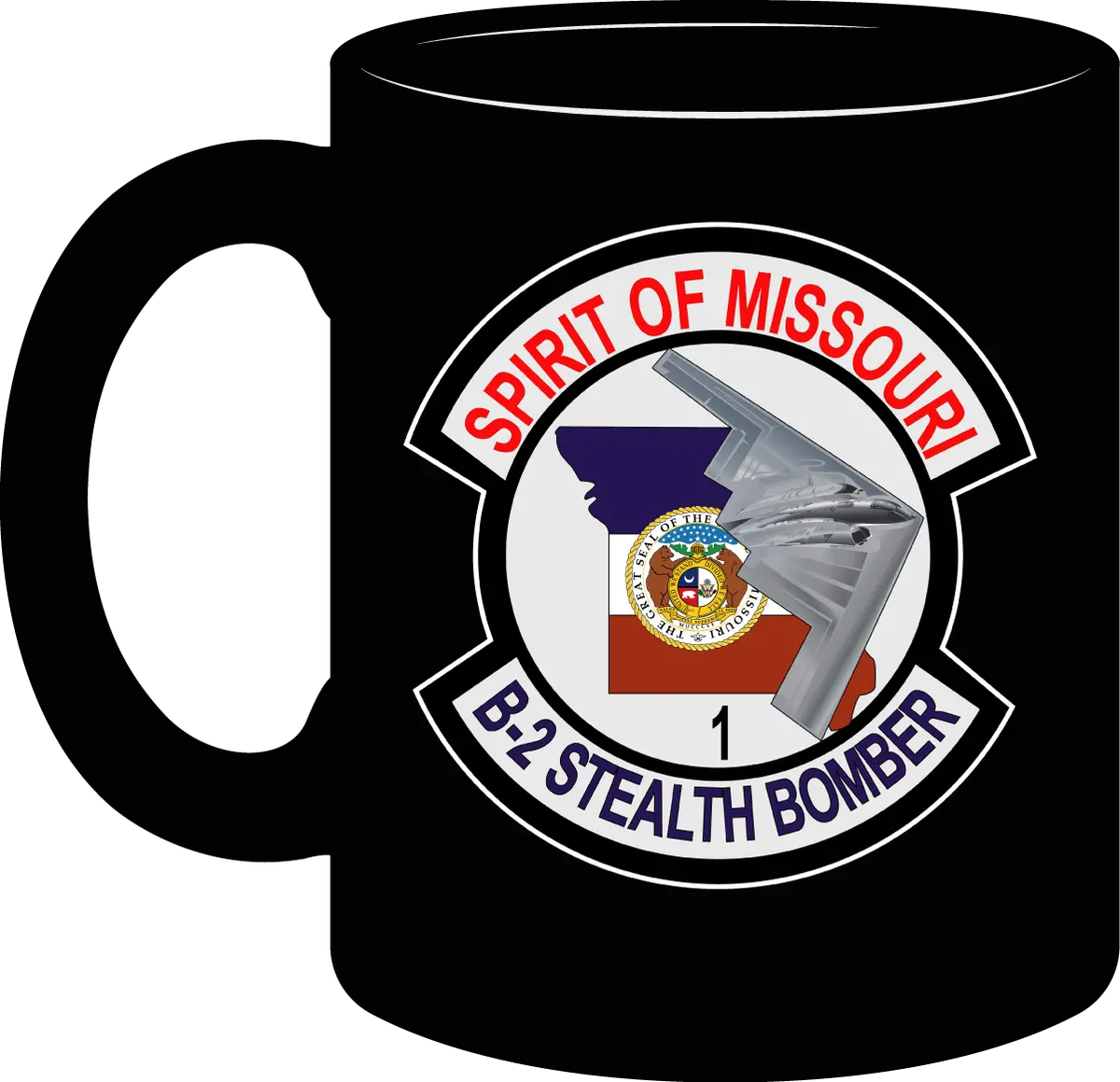 Usaf - B2 Liberator, Spirit Of Missouri, Stealth Bomber Without Text - Mug 1