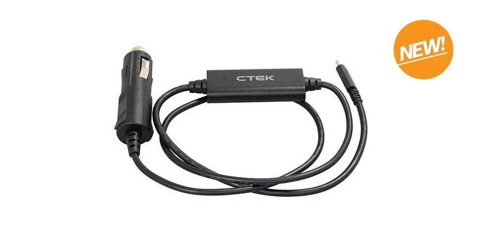 Ctek Cs Free Usb-C Charging Cable With 12V Vehicle Accessory Plug 1