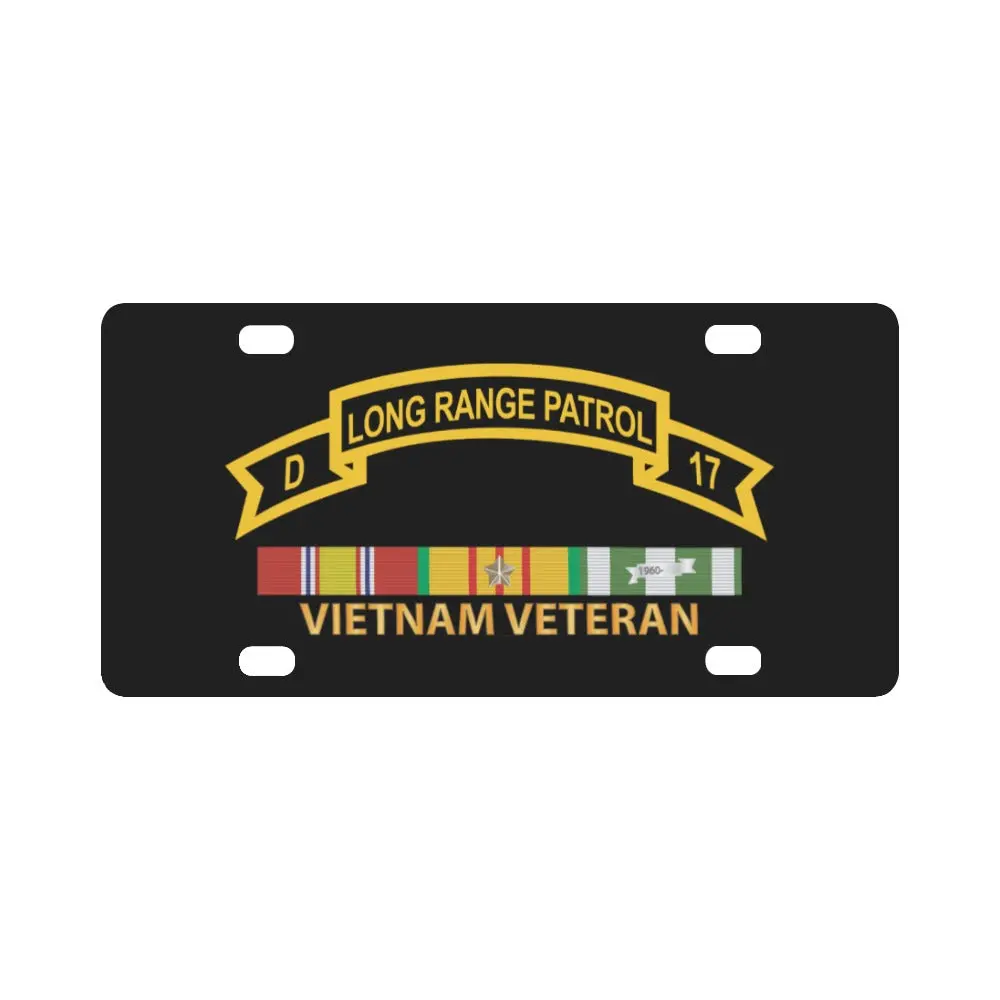 Army - Troop D 17Th Cav Long Range Patrol Vietnam Vet W Vn Svc X 300 Classic License Plate 1