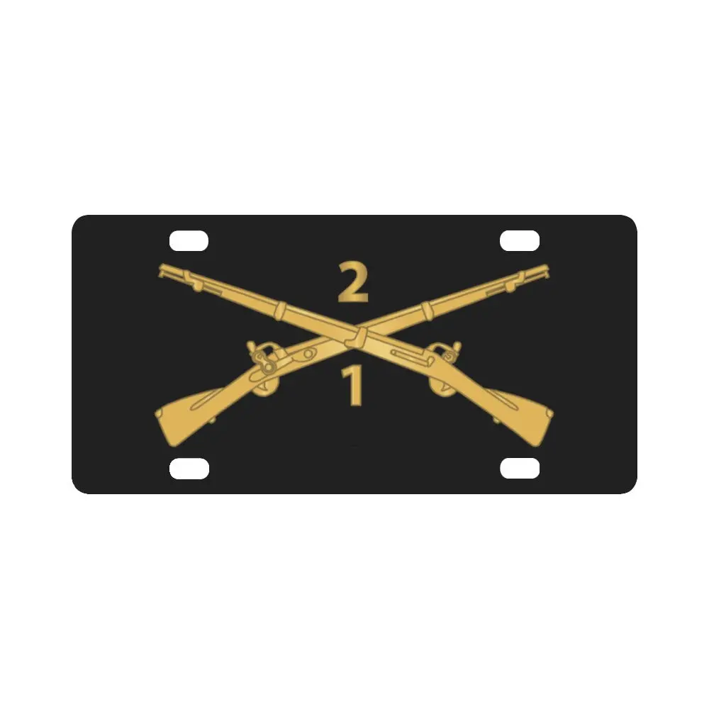 Army - 1St Battalion, 2Nd Infantry Regiment Branch - Wo Txt X 300 Classic License Plate 1