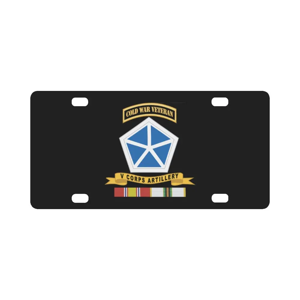 Army - V Corps Artillery W Br - Ribbon Cold War Vet Tab X 300 Classic License Plate 1