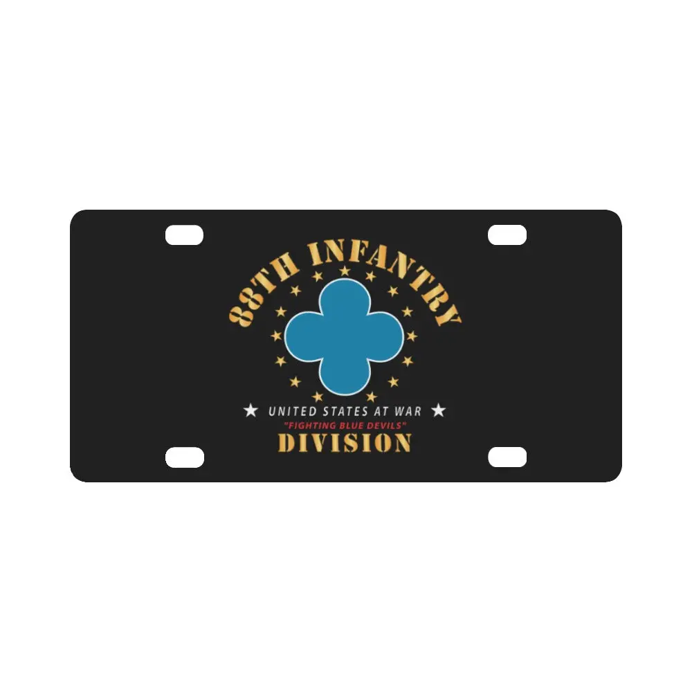 Army - 88Th Infantry Division - Fighting Blue Devils X 300 Classic License Plate 1