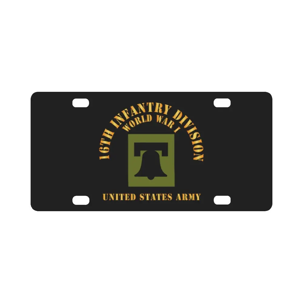 Army - Ssi - 16Th Infantry Division - Wwi - Us Army X 300 Classic License Plate 1