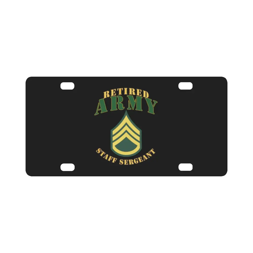 Army - Army - Ssg - Retired Classic License Plate 1