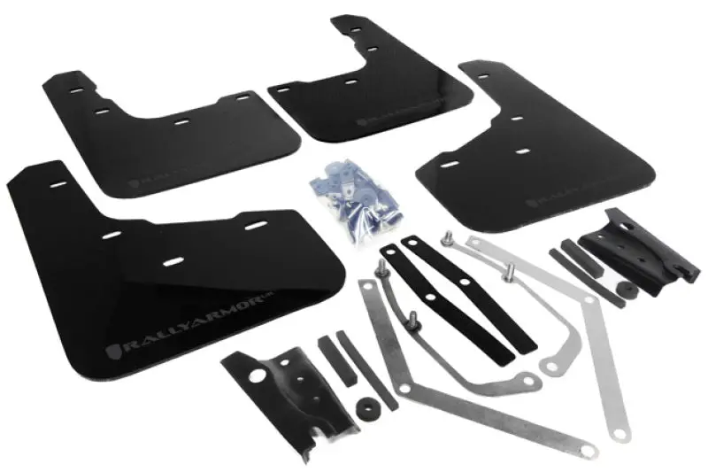 Rally Armor Black Mud Flaps With Grey Logo For 2013+ Ford Fiesta St 1