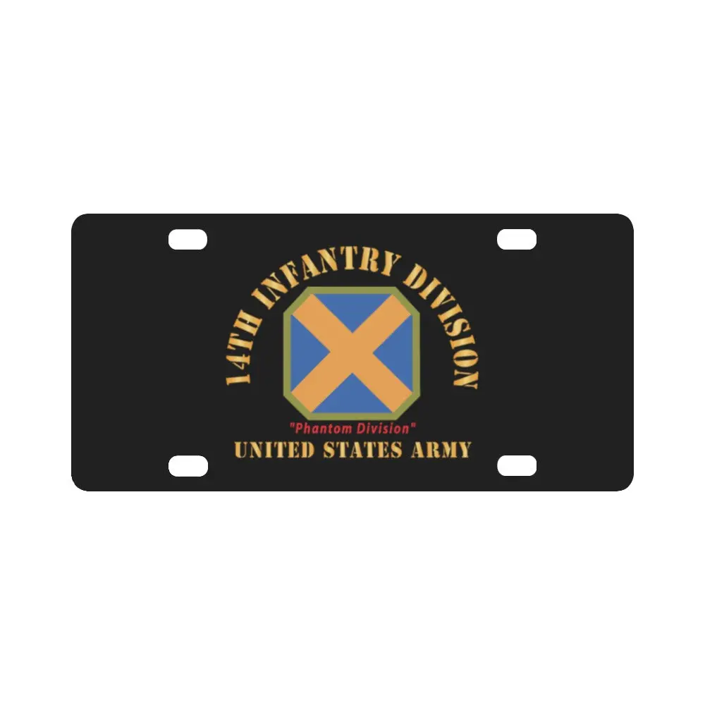 Army - Ssi - 14Th Infantry Division - Phantom Division - Us Army X 300 Classic License Plate 1