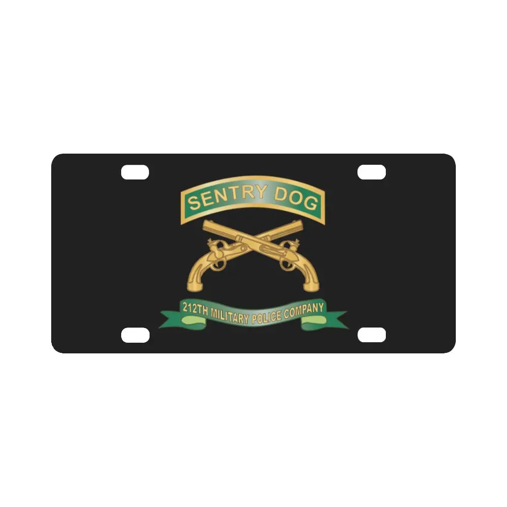 Army - Sentry Dog - 212Th Military Police Company W Br - Ribbon X 300 Classic License Plate 1
