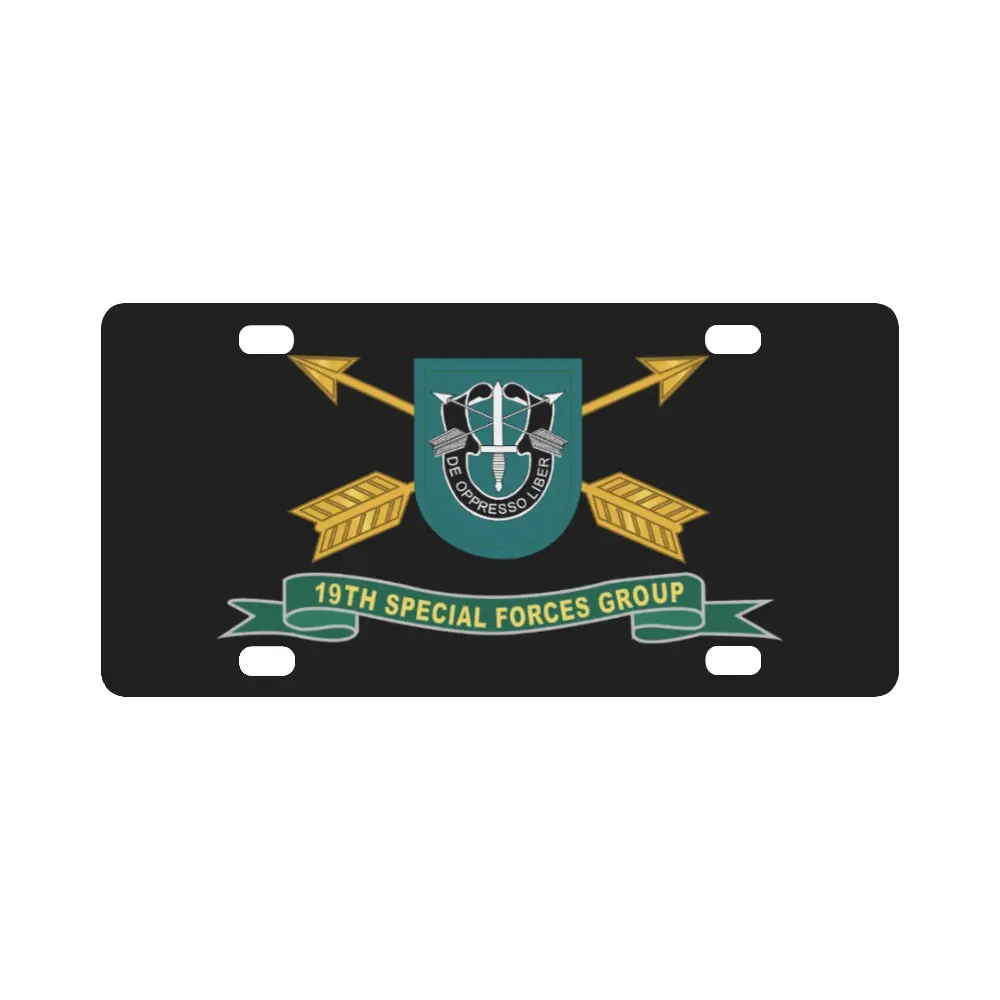 Army - 19Th Special Forces Group - Flash W Br - Ribbon X 300 Classic License Plate 1
